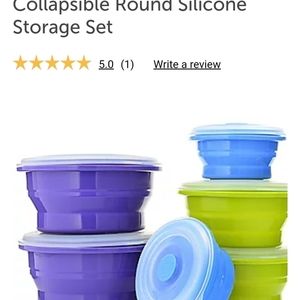 Collapsible stacking storage set! Saves room!!